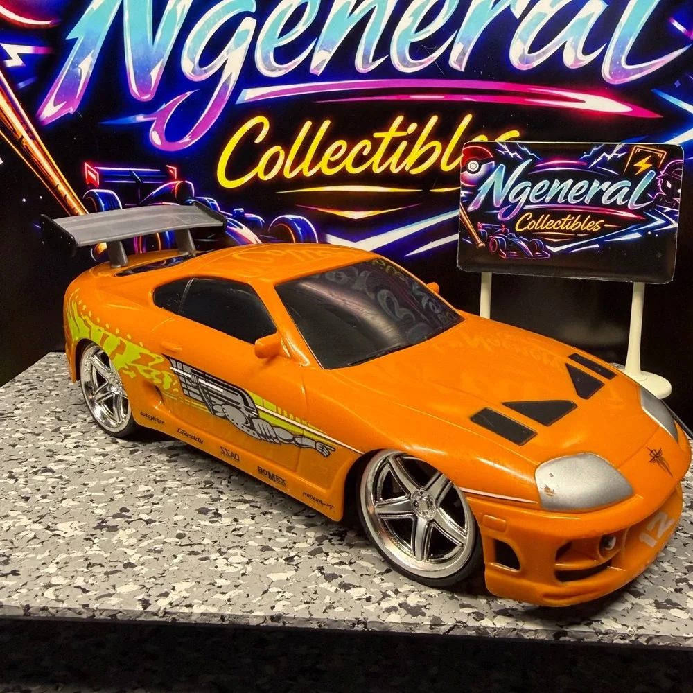 Jada Toys Fast & Furious Brian's 1995 Toyota Supra RC Car Orange 97602